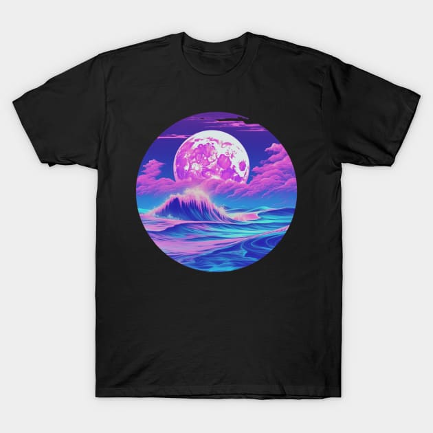 Vaporwave Night Beauty T-Shirt by gibah